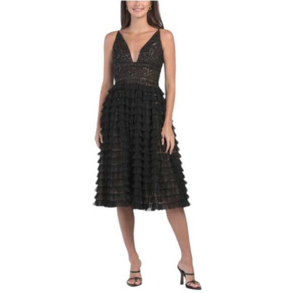 Dress the Population Dresses & Skirts - DRESS THE POPULATION Becca Textured Midi Dress